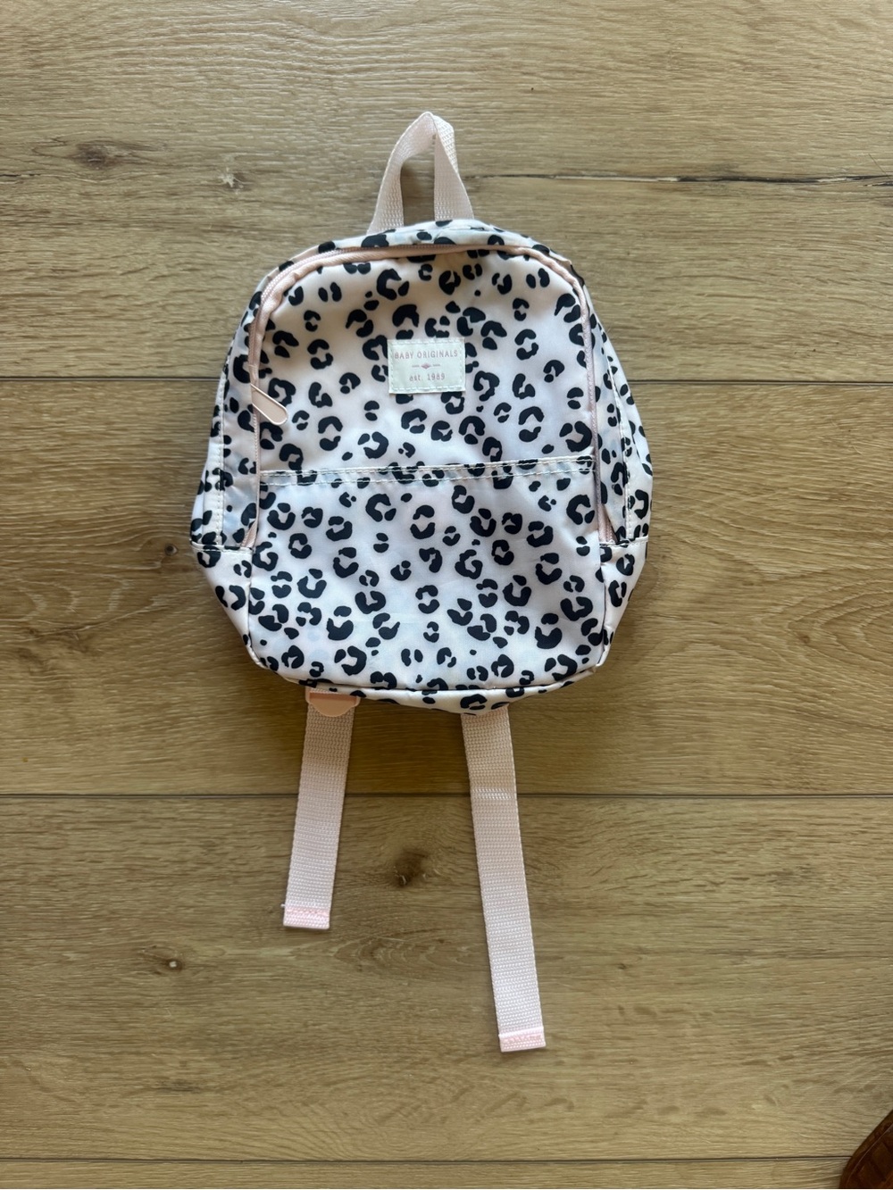 H&M Pink and Black Leopard-Print Kids Backpack